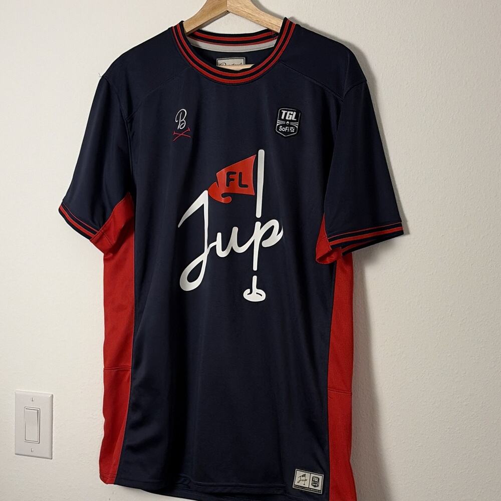 Barstool Golf Men's Navy Red Crew Neck Jersey Officially Licensed XL
